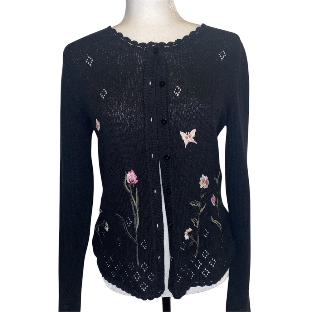 Vintage 90s Embroidered Cardigan